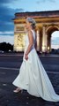 Radiant 65-Year-Old in Stunning European Gown Strolls Paris