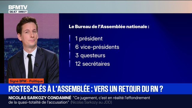 SIGNÉ BFM - Postes clés à l'Assemblée nationale: vers un retour du Rassemblement national ?