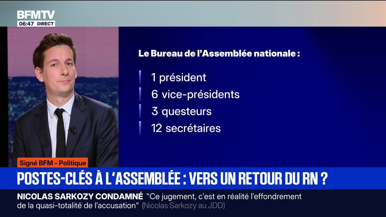 SIGNÉ BFM - Postes clés à l'Assemblée nationale: vers un retour du Rassemblement national ?