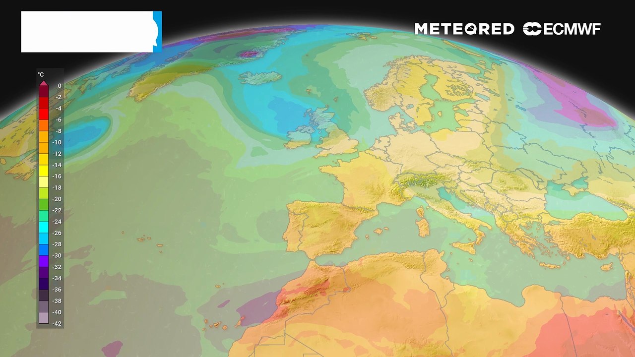 In 500 hPa zeigt sich über Mitteleuropa ein Kaltlufttropfen mit Temperaturen unter –25 °C, der am Rande einer stabilen Hochdruckzone für labil geschichtete, kühle Luftmassen sorgt.