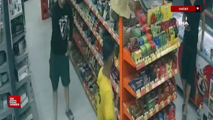Hatay'da hırsız 100 TL'lik enerji içeceği ve bisküvi çaldı