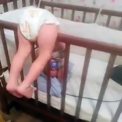 Baby’s Genius Escape Plan from Crib | Hilarious Baby Acrobatics