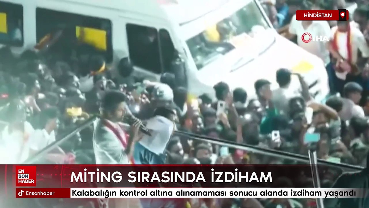 Hindistan’da miting sırasında izdiham