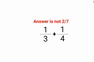 1/3+1/4 Answer is not 2/7. Many failed! Can you? #math #trending #explore #add #fractions #fastandeasymaths #logicalstation #mathspuzzles #brainchallenge