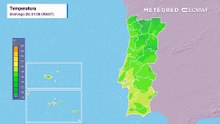 Após passagem de Gabrielle, temperaturas elevam-se e na próxima terça-feira podem aproximar-se dos 30 ºC no Sul do país.