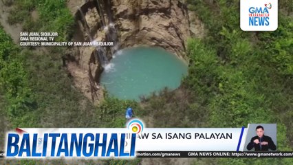 Sinkhole, lumitaw sa isang palayan sa Brgy. Napo | Balitanghali