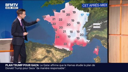 Du soleil sur l'ensemble du territoire, un ciel nuageux par endroits et jusqu'à 26°C en Corse... La météo de ce mercredi 1er octobre