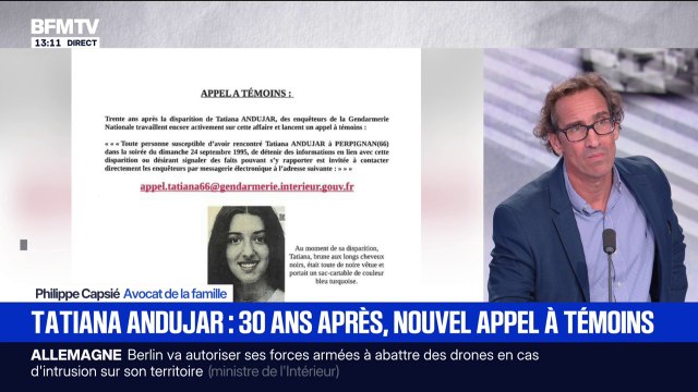 Disparition de Tatiana Andujar: 30 ans après, un nouvel appel à témoins lancé