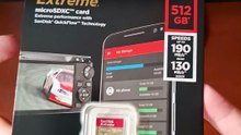 Unboxing a 512 GB SanDisk Extreme SD card