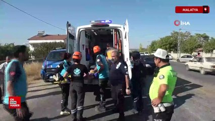 Malatya’da kontrolden çıkan araç bahçe duvarına çarptı