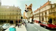 A giant dog on the move