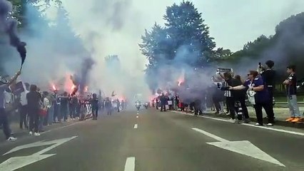 Recibimiento al Real Valladolid antes de su partido contra la Cultural