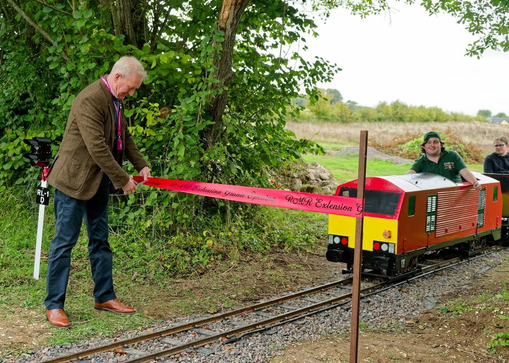 Opening ceremony for the miniature railway extension at Ropley station ...