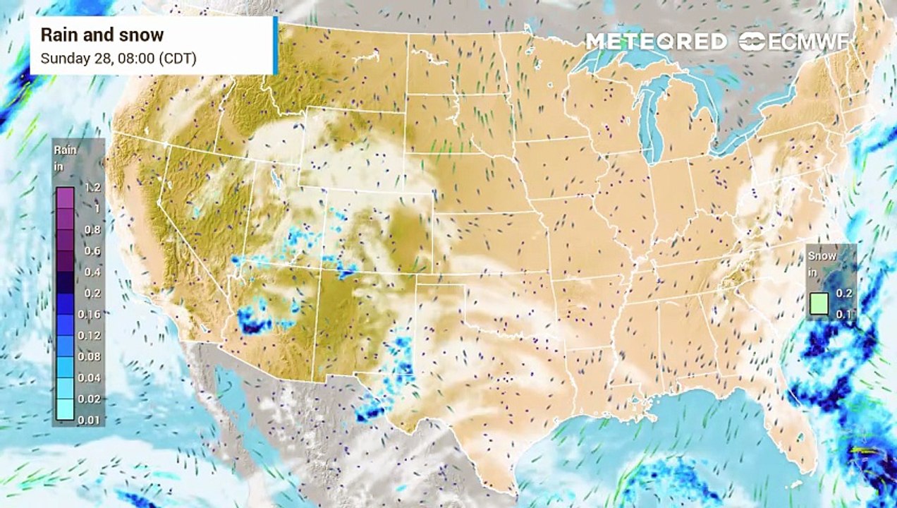 Rain For The Southeast and Southwest on Sunday