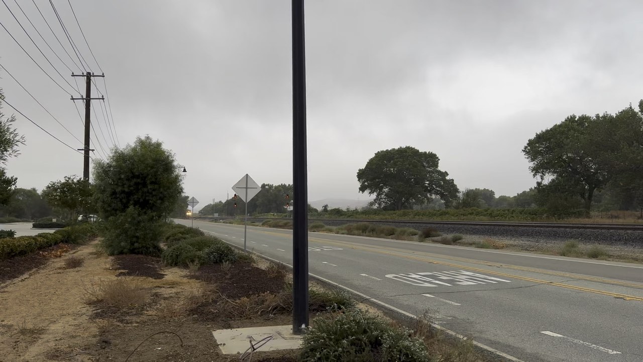 UP 5947 Leads Westbound Manifest Train Rolling Through Beaumont CA.