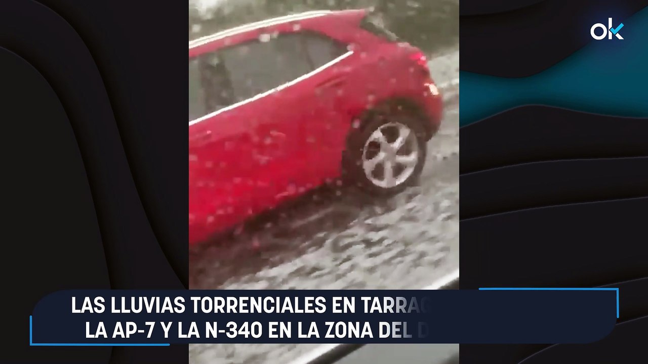 Las lluvias torrenciales en Tarragona paralizan la AP-7 y la N-340 en la zona del delta del Ebro
