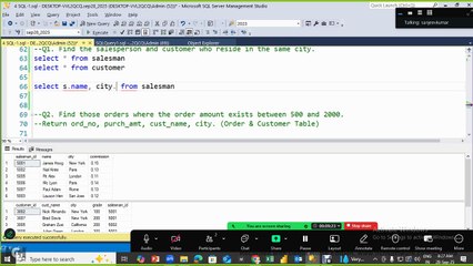 25 Live SQL Practice Session 28 Sep 2025