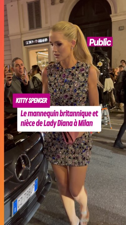 Kitty Spencer : le mannequin et nièce de Lady Diana quitte la soirée Dolce & Gabanna qui eu lieu hier soir à Milan