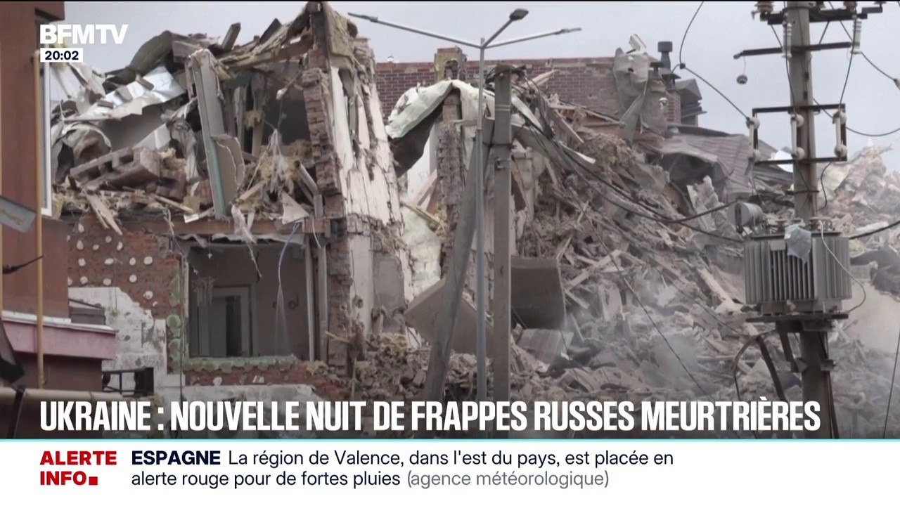 Guerre en Ukraine: les habitants de Kiev constatent les dégâts après les frappes russes qui ont fait au moins quatre morts