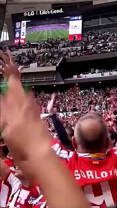 🇮🇩⚽ AFICION DEL ATLETICO EUFORICA TRAS LA MANITA 5-2 AL REAL MADRID EN EL DERBI 🔴⚪