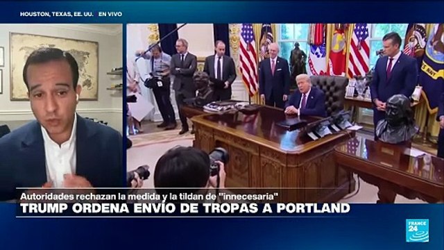 ¿Bajo qué argumento fueron desplegadas las tropas estadounidenses en Portland?