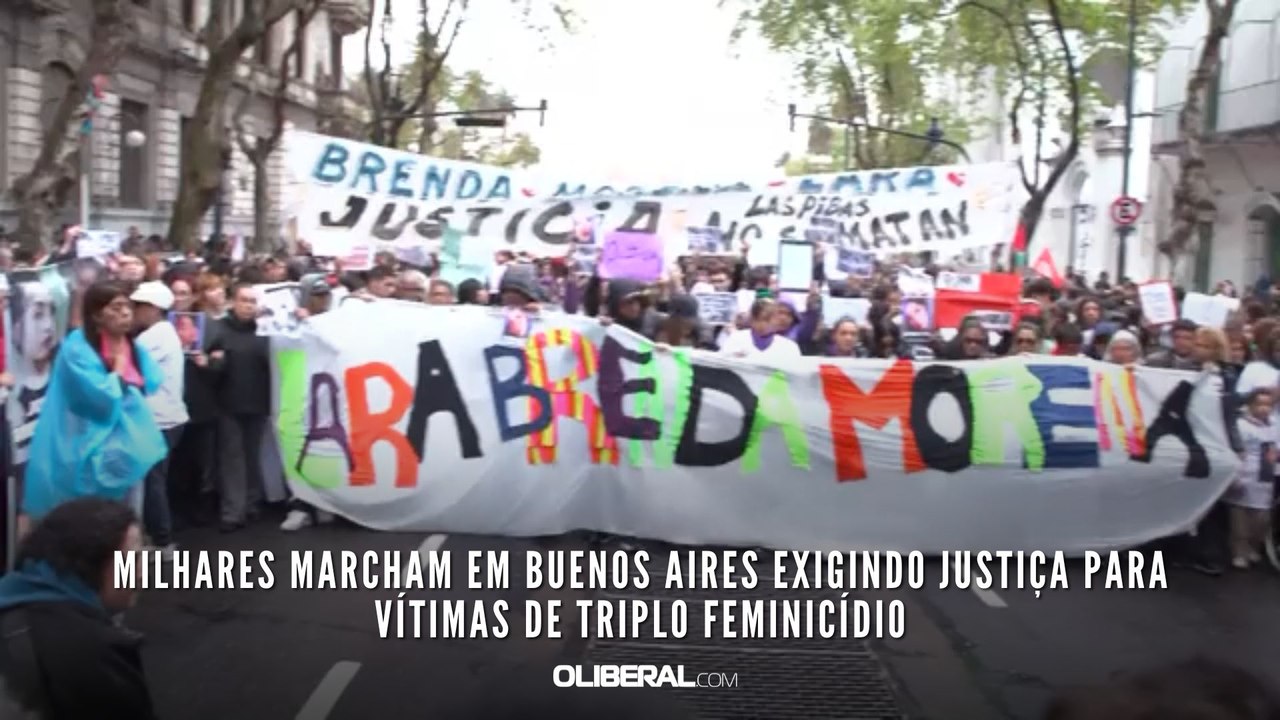 Milhares marcham em Buenos Aires exigindo justiça para vítimas de triplo feminicídio