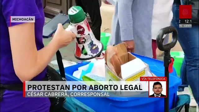 Colectivos feministas de Michoacán protestan por la despenalización del aborto