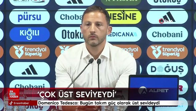 Domenico Tedesco: Bugün takım güç olarak üst sevideydi