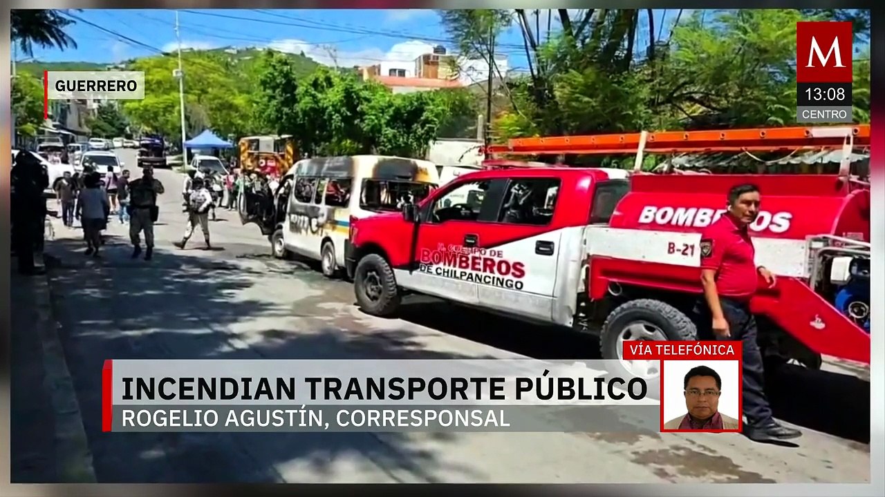 En Guerrero, sujetos armados incendiaron una unidad de pasajeros; hay heridos