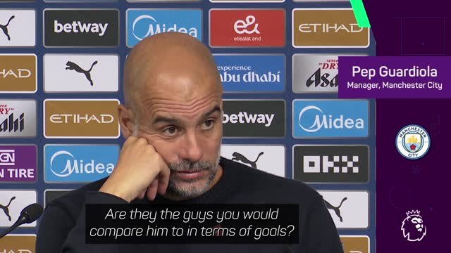 Haaland's goal-scoring on same level as Messi and Ronaldo - Guardiola