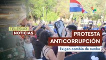 Manifestación en Paraguay exige fin a la corrupción tras hallazgo de dinero en casa presidencial