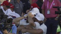 Shane Lowry sinks putt to retain Ryder Cup for Europe