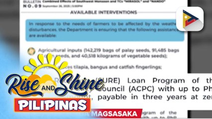 PCIC, handang magbigay ng insurance sa mga mangingisda at magsasakang naapektuhan ng magkakasunod na bagyo at habagat | Vel Custodio