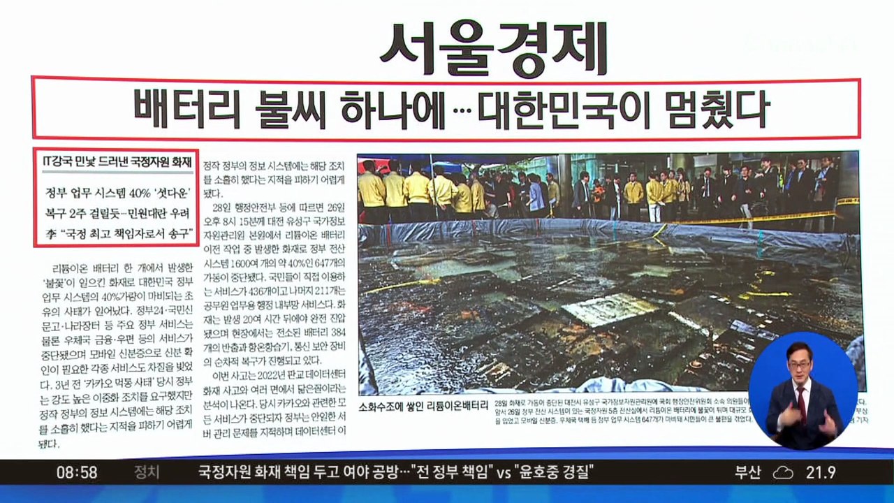 김진의 돌직구쇼 - 9월 29일 신문브리핑