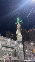 Rain at Masjid Al Haram Makkah Today  Beautiful Moments #Makkah #MasjidAlHaram #Rain #Blessings
