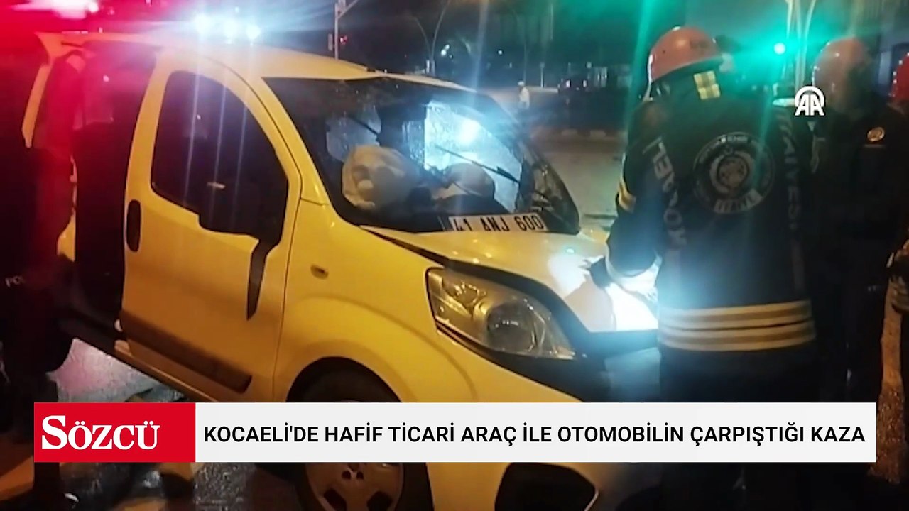 Kocaeli'de hafif ticari araç ile otomobilin çarpıştığı kazada 2 kişi yaralandı