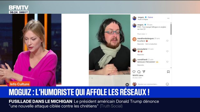 Avec ses perruques et ses personnages loufoques, Moguiz cartonne sur les réseaux sociaux