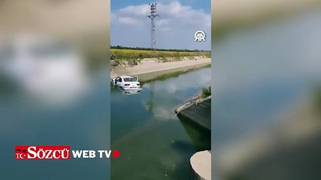 Adana'da facia! Otomobil sulama kanalına uçtu: 1 ölü, 2 yaralı