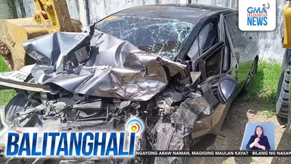 DPWH engineer, patay matapos sumalpok ang minamanehong kotse sa backhoe na parte ng road construction | Balitanghali
