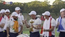 Relieved Europe celebrate lifting Ryder Cup