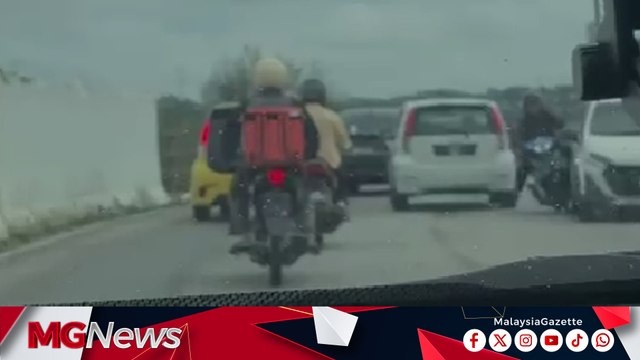 Pemandu Myvi Putih himpit motosikal di Jalan Alam Sari diburu polis