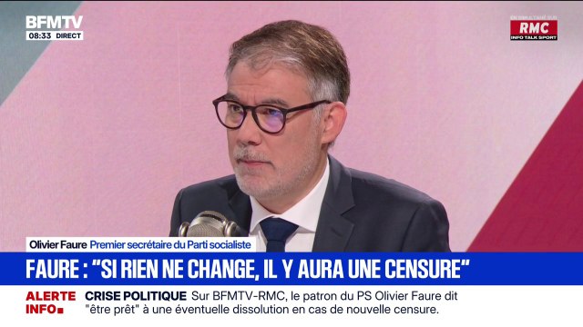 On a bien compris ce qu'il ne voulait pas (sur le budget) mais on a pas très bien compris ce qu'il était prêt à faire , déclare Olivier Faure sur Sébastien Lecornu
