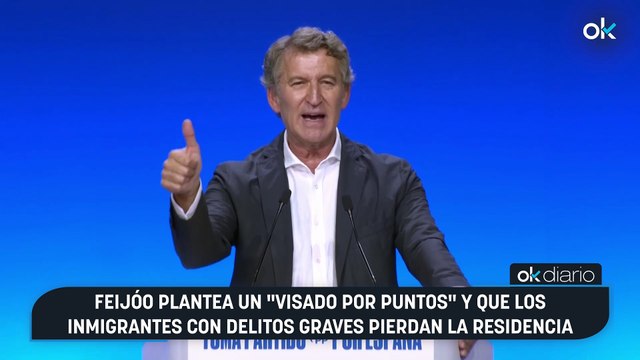 Feijóo plantea un visado por puntos y que los inmigrantes con delitos graves pierdan la residencia