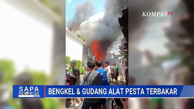Kebakaran Bengkel dan Gudang Alat Pesta di Duren Sawit, 12 Unit Mobil Damkar Dikerahkan | SAPA PAGI