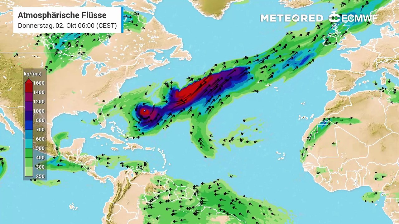 Hurrikan Umberto zieht derzeit Richtung US-Ostküste, dreht dann aber in Richtung Europa!