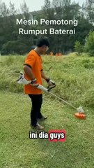 MESIN PEMOTONG RUMPUT BATERAI: Potong Rumput Semudah Main Game!