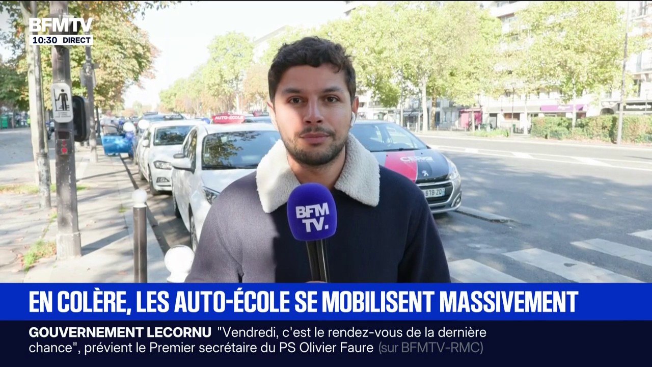 Mobilisation des auto-écoles: "Il faut 150 inspecteurs pour pouvoir réduire le niveau d'attente" pour passer le permis, explique ce moniteur