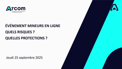 Protection des mineurs en ligne : replay de l'événement du 25 septembre 2025
