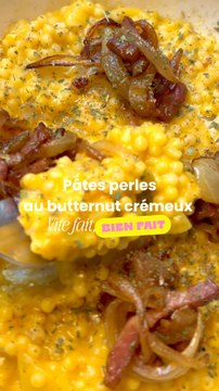 Pâtes perles à la crème butternut