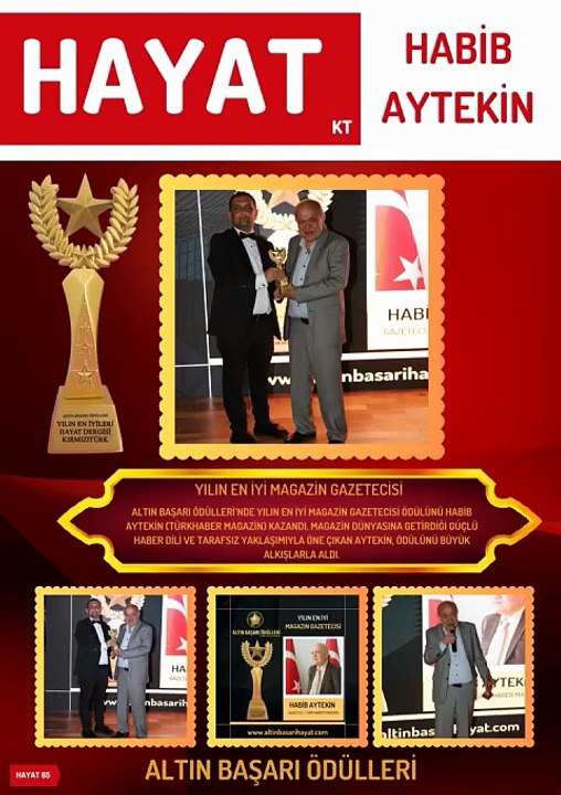 "Yılın En İyi Magazin Gazetecisi" ünlü magazinci Habib Aytekin Hayat dergisinde